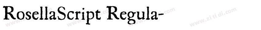 RosellaScript Regula字体转换
